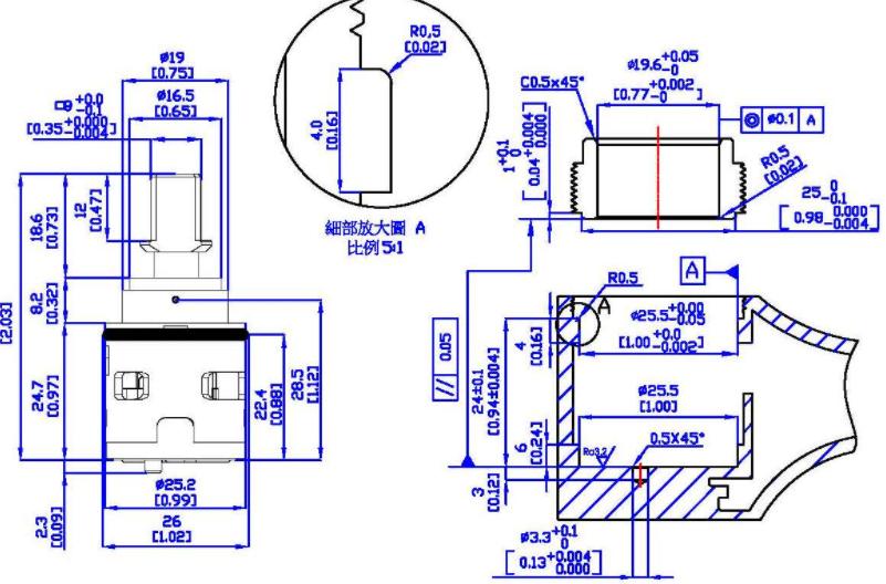 35D-1 Standard Cartridge Drawing