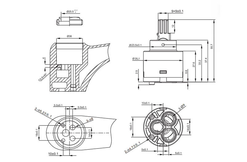 35D-2 35mm Cartridge Drawing